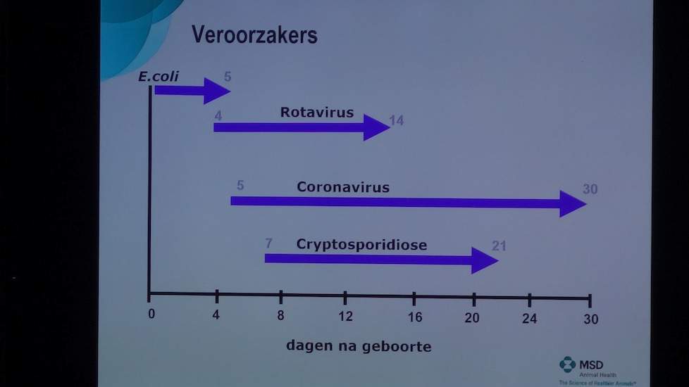 Cremers toonde wanneer de verschillende ziekteveroorzakers aan de orde zijn.