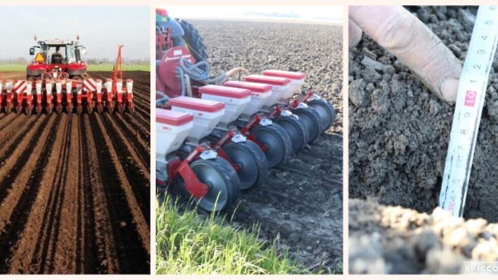 Met een precisiezaaimachine worden de veldbonen mooi regelmatig gezaaid. Overleg vooraf of deze machine de zaaidiepte van 8 – 10 cm kan bereiken.
