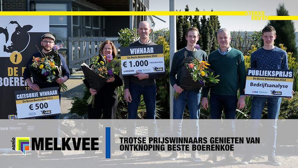 Trotse prijswinnaars genieten van ontknoping Beste Boerenkoe 2022