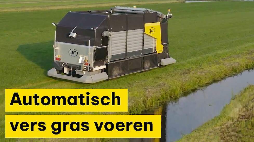 Automatisch vers gras maaien, voeren en bemesten met Lely Exos