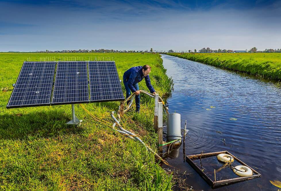 Door de herstructurering van het perceel ontstond een bredere hoofdwatergang