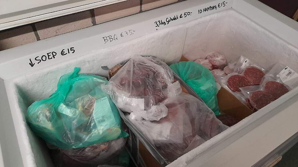 Het vlees wordt verkocht in vier verschillende vleespakketten.