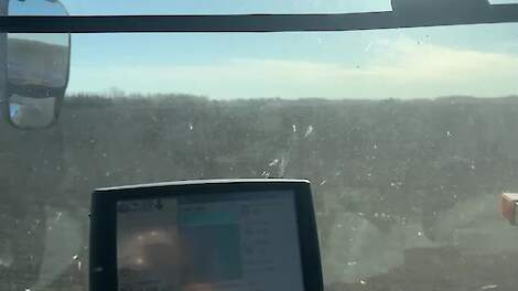 Land rondom vanuit de cabine