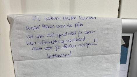 ‘Kutboeren-briefje’ raakt melkveehouder tot in het diepst van zijn ziel