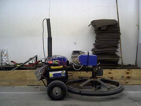 Een van de eerste Lely Discovery Mestrobots