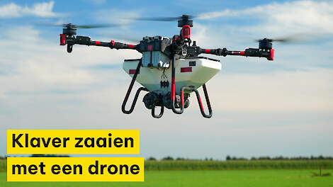 Klaver zaaien met een drone