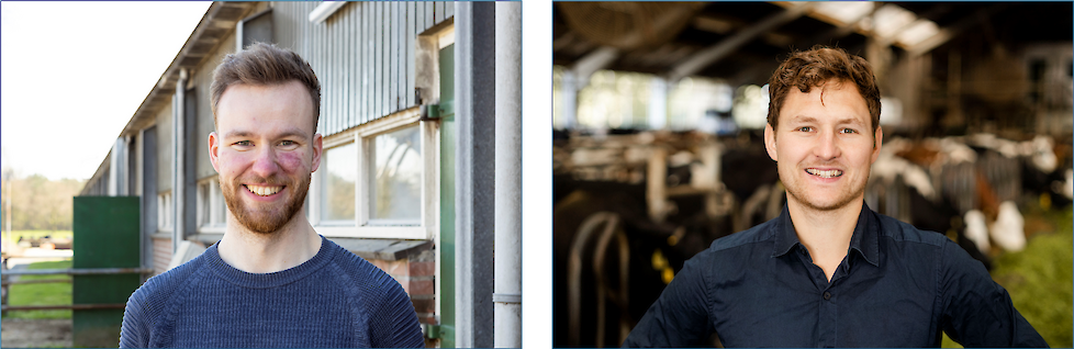 Links: bedrijfsbegeleider Stefan van 't Ooster, rechts: onderzoeker Robin Walvoort.