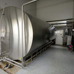 De forse melktank met een inhoud van 36.000 liter.