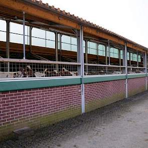De Italiaanse kapconstructie zorgt ervoor dat het nieuwe gedeelte van de stal voldoende ventileert.