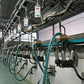De vernieuwde melkstal bestaat uit een 2 x 12 60 graden-systeem met rapid-exit van GEA.