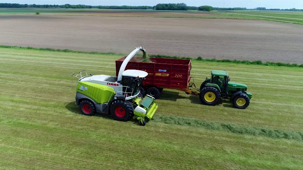 Gras hakselen  met LB Hekman - www.melkvee.nl