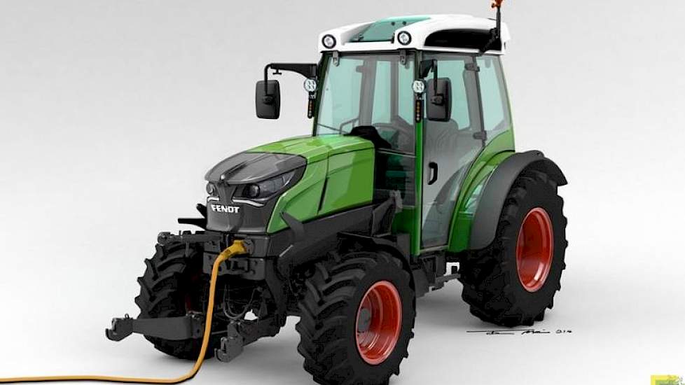 Fendt krijgt een medaille voor de e100 Vario, een 50kW elektrische trekker, met een acccupakket voor 4 uur werken.