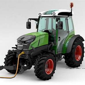 Fendt krijgt een medaille voor de e100 Vario, een 50kW elektrische trekker, met een acccupakket voor 4 uur werken.