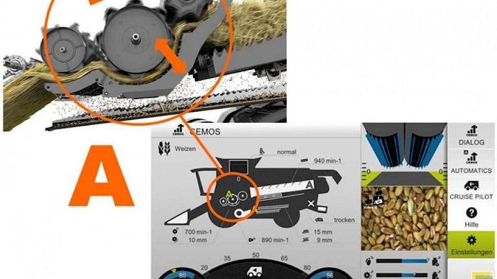 De tweede Gouden Medaille zit meer in de akkerbouwhoek en is voor de Claas Cemos autonome maaidorserinstelling voor schudder- en hybride maaidorsers.